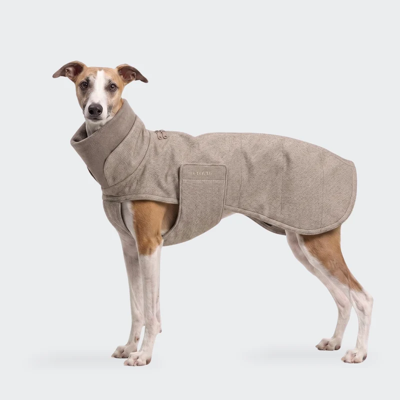Windhundmantel Brooklyn Long Tweed Beige